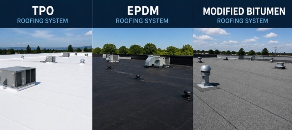 TPO vs. EPDM vs. Modified Bitumen: Choosing the Right Commercial Roof in Florida
